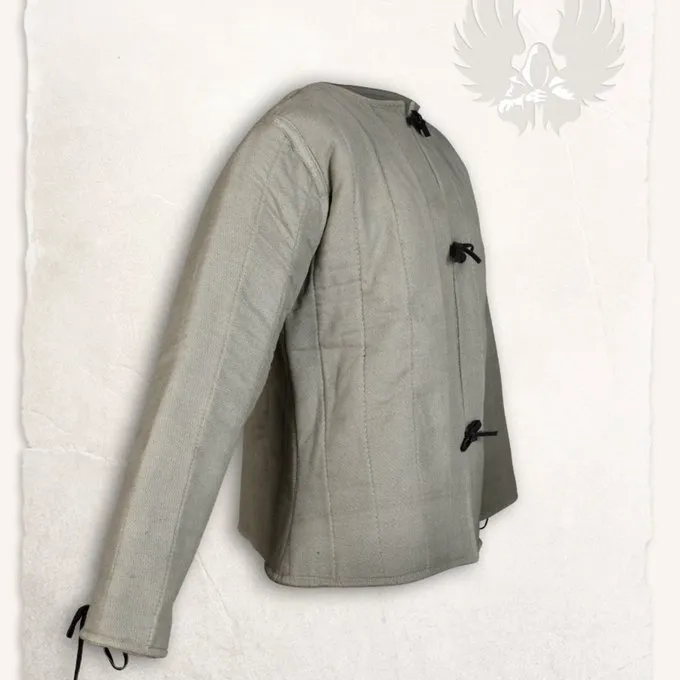 Mytholon 15th Century Gambeson Aulber, Cream Canvas 5 Mytholon 15th Century Gambeson Aulber, Cream Canvas - Image 3