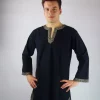 Leonardo Carbone Celtic Tunic Finn Black -Viking Clothing Shop celtic tunic finn black