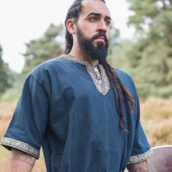 Leonardo Carbone Celtic Tunic, Short Sleeves, Blue 10 Leonardo Carbone Celtic Tunic, Short Sleeves, Blue -Viking Clothing Shop celtic tunic short sleeves blue 3