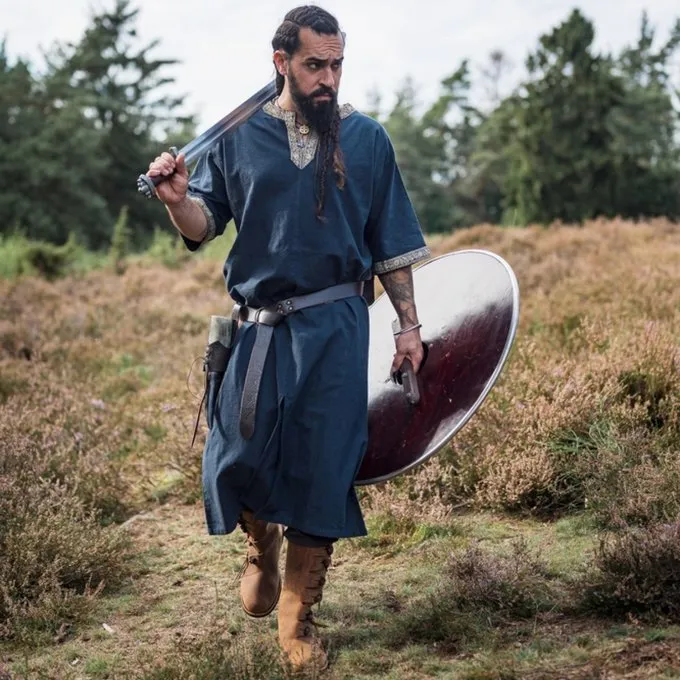 Leonardo Carbone Celtic Tunic, Short Sleeves, Blue 3 Leonardo Carbone Celtic Tunic, Short Sleeves, Blue