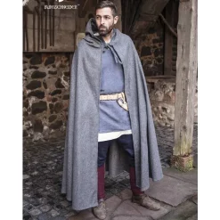Burgschneider Cloak Hibernus, Grey 10 Burgschneider Cloak Hibernus, Grey -Viking Clothing Shop cloak hibernus grey 2