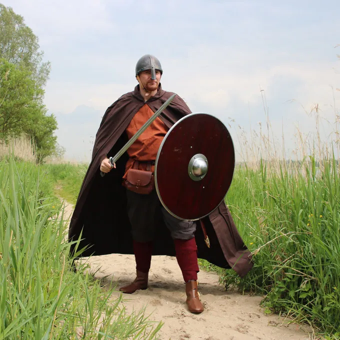 Leonardo Carbone Cotton Cloak, Dark Brown 5 Leonardo Carbone Cotton Cloak, Dark Brown - Image 3