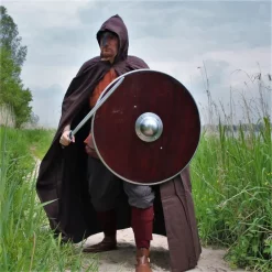 Leonardo Carbone Cotton Cloak, Dark Brown 13 Leonardo Carbone Cotton Cloak, Dark Brown -Viking Clothing Shop cotton cloak dark brown 5