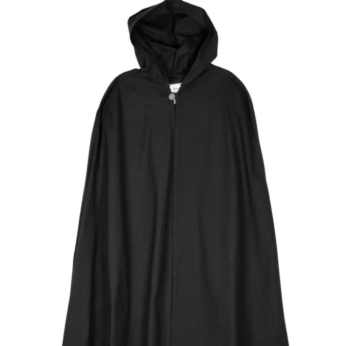 Cotton Cloak Ellyn, Black 5 Cotton Cloak Ellyn, Black - Image 3