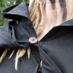 Cotton Cloak Ellyn, Black 13 Cotton Cloak Ellyn, Black -Viking Clothing Shop cotton cloak ellyn black 5