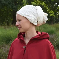 Cotton Cloak Ellyn, Red -Viking Clothing Shop cotton cloak ellyn red 2