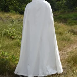 Cotton Cloak Ellyn, White 7 Cotton Cloak Ellyn, White -Viking Clothing Shop cotton cloak ellyn white 2