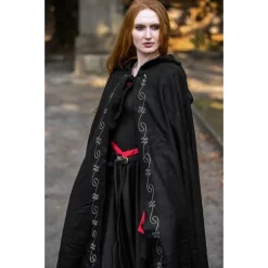 Leonardo Carbone Embroidered Cloak Damia, Black