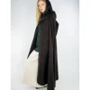 Leonardo Carbone Embroidered Cloak Damia With Fibula, Brown -Viking Clothing Shop embroidered cloak damia with fibula brown