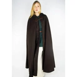 Leonardo Carbone Embroidered Cloak Damia With Fibula, Brown 11 Leonardo Carbone Embroidered Cloak Damia With Fibula, Brown -Viking Clothing Shop embroidered cloak damia with fibula brown 3