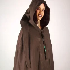 Leonardo Carbone Embroidered Cloak Damia With Fibula, Brown 12 Leonardo Carbone Embroidered Cloak Damia With Fibula, Brown -Viking Clothing Shop embroidered cloak damia with fibula brown 4