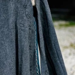Leonardo Carbone Embroidered Cloak Damia With Fibula, Grey 12 Leonardo Carbone Embroidered Cloak Damia With Fibula, Grey -Viking Clothing Shop embroidered cloak damia with fibula grey 4