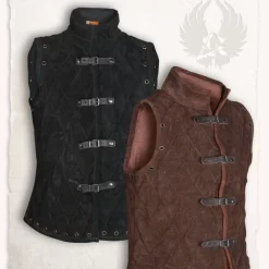 Mytholon Gambeson Arthur Suede Leather Black -Viking Clothing Shop gambeson arthur suede leather black 1