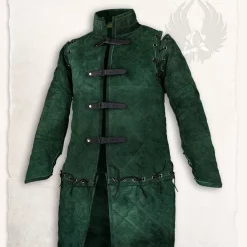 Mytholon Gambeson Arthur Suede Leather Complete Set Green -Viking Clothing Shop gambeson arthur suede leather complete set green 3