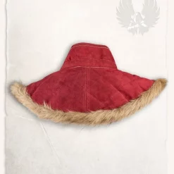 Mytholon Gambeson Collar Nimue Suede Leather Burgundy 5 Mytholon Gambeson Collar Nimue Suede Leather Burgundy -Viking Clothing Shop gambeson collar nimue suede leather burgundy 1