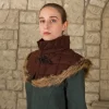 Mytholon Gambeson Collar Nimue Wool Brown -Viking Clothing Shop gambeson collar nimue wool brown