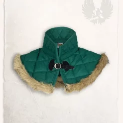 Mytholon Gambeson Collar Nimue Wool Green -Viking Clothing Shop gambeson collar nimue wool green 2
