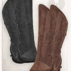 Mytholon Gambeson Greaves Leopold Suede Leather Black -Viking Clothing Shop gambeson greaves leopold suede leather black 2
