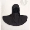 Mytholon Gambeson Hood And Collar Aulber Black -Viking Clothing Shop gambeson hood and collar aulber black