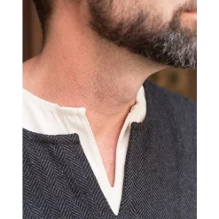 Burgschneider Herringbone Tunic Tyr, Black -Viking Clothing Shop herringbone tunic tyr black 2