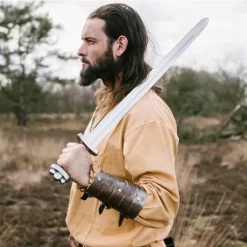 Leonardo Carbone Historical Tunic With Authentic Lining, Honey Brown -Viking Clothing Shop historical tunic with authentic lining honey brown 3