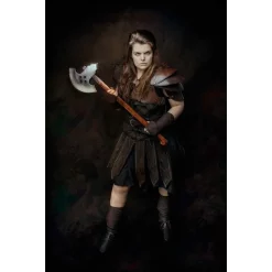 Mytholon Leather Gambeson Skirt Tenebra, Black