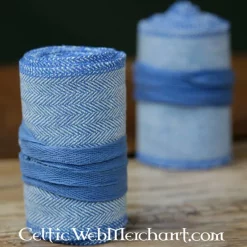 Leg Wrappings With Herringbone Motive, Blue -Viking Clothing Shop leg wrappings with herringbone motive blue 2