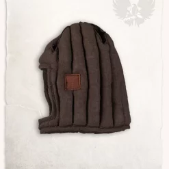 Mytholon Linen Arming Cap Aulber Brown -Viking Clothing Shop linen arming cap aulber brown 3