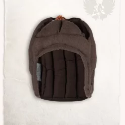 Mytholon Linen Arming Cap Aulber Brown Open