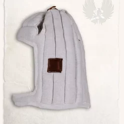 Mytholon Linen Arming Cap Aulber White 7 Mytholon Linen Arming Cap Aulber White -Viking Clothing Shop linen arming cap aulber white 2