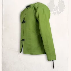 Mytholon Linen Gambeson Aulber Green -Viking Clothing Shop linen gambeson aulber green 2