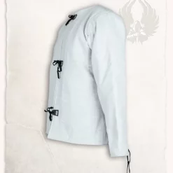 Mytholon Linen Gambeson Aulber White 7 Mytholon Linen Gambeson Aulber White -Viking Clothing Shop linen gambeson aulber white 2