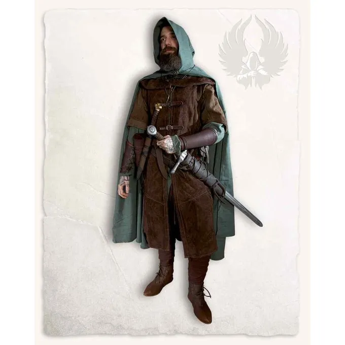 Mytholon Long Vest Garen, Brown Leather 4 Mytholon Long Vest Garen, Brown Leather - Image 2