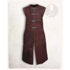 Mytholon Long Vest Garen, Brown Leather