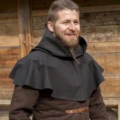 Epic Armoury Medieval Chaperon Walt, Black -Viking Clothing Shop medieval chaperon walt black 3