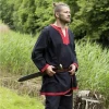 Epic Armoury Medieval Long-sleeved Tunic Black-red -Viking Clothing Shop medieval long sleeved tunic black red