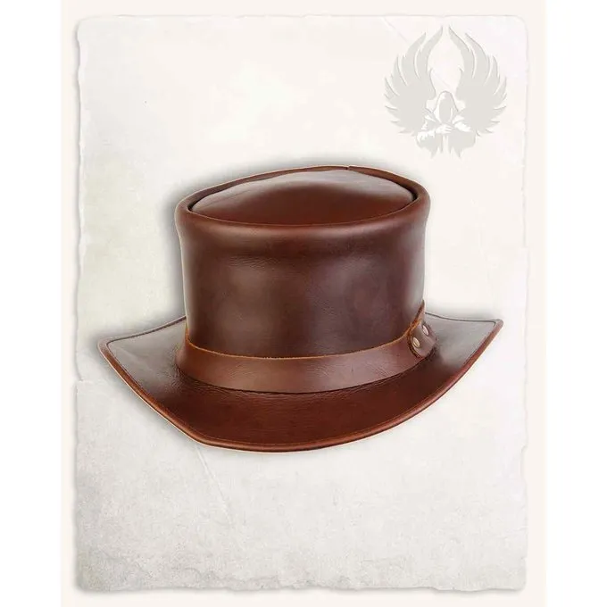 Mytholon Patrick Leather Hat, Brown 3 Mytholon Patrick Leather Hat, Brown