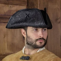 Rawblade Pirate Hat Jack Rackham, Deluxe, Black -Viking Clothing Shop pirate hat jack rackham deluxe black 5