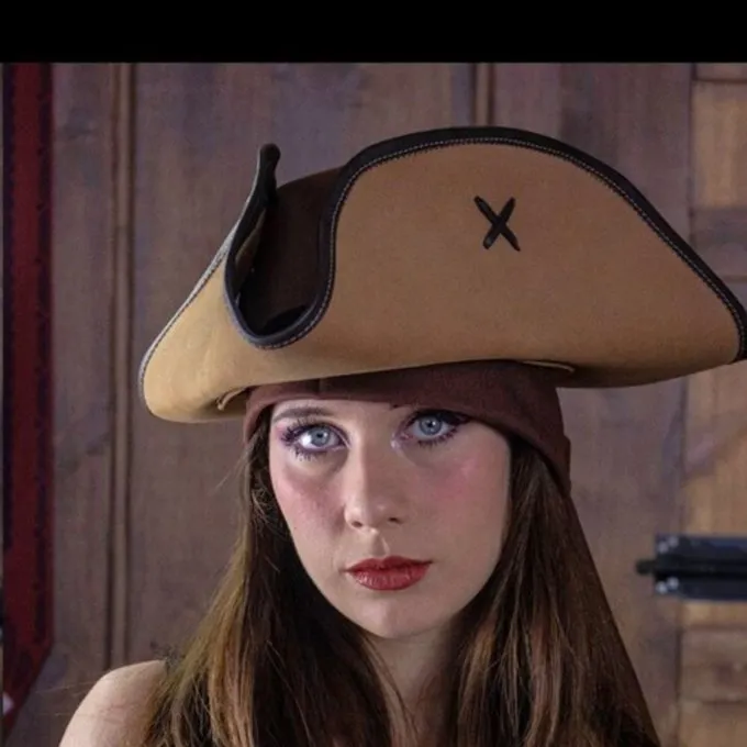 Rawblade Pirate Hat Jack Rackham, Light Brown 3 Rawblade Pirate Hat Jack Rackham, Light Brown