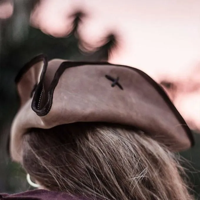 Rawblade Pirate Hat Jack Rackham, Weathered Brown 4 Rawblade Pirate Hat Jack Rackham, Weathered Brown - Image 2