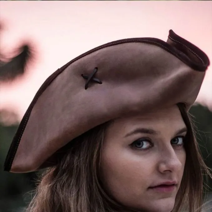 Rawblade Pirate Hat Jack Rackham, Weathered Brown 5 Rawblade Pirate Hat Jack Rackham, Weathered Brown - Image 3