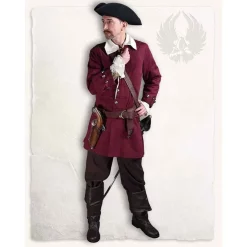 Mytholon Pirate Jacket Enigo, Burgundy 10 Mytholon Pirate Jacket Enigo, Burgundy -Viking Clothing Shop pirate jacket enigo burgundy 3