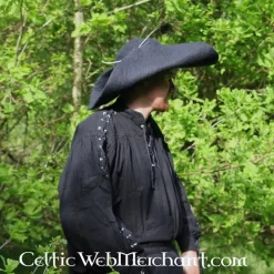 Leonardo Carbone Pirate Shirt With Laces, Black 13 Leonardo Carbone Pirate Shirt With Laces, Black -Viking Clothing Shop pirate shirt with laces black 5