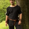 Epic Armoury Roman Tunic With Boat Neck Black 2 Epic Armoury Roman Tunic With Boat Neck Black -Viking Clothing Shop roman tunic with boat neck black