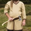 Sand Colored Viking Tunic 1 Sand Colored Viking Tunic -Viking Clothing Shop sand colored viking tunic