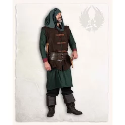 Mytholon Short Vest Garen, Black Leather -Viking Clothing Shop short vest garen black leather 3