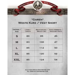 Mytholon Short Vest Garen, Brown Leather -Viking Clothing Shop short vest garen brown leather 2