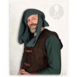 Mytholon Short Vest Garen, Brown Leather -Viking Clothing Shop short vest garen brown leather 5