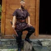 Leonardo Carbone Short Viking Tunic Harbard, Brown -Viking Clothing Shop short viking tunic harbard brown
