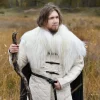 Shoulder Fur, White 2 Shoulder Fur, White -Viking Clothing Shop shoulder fur white